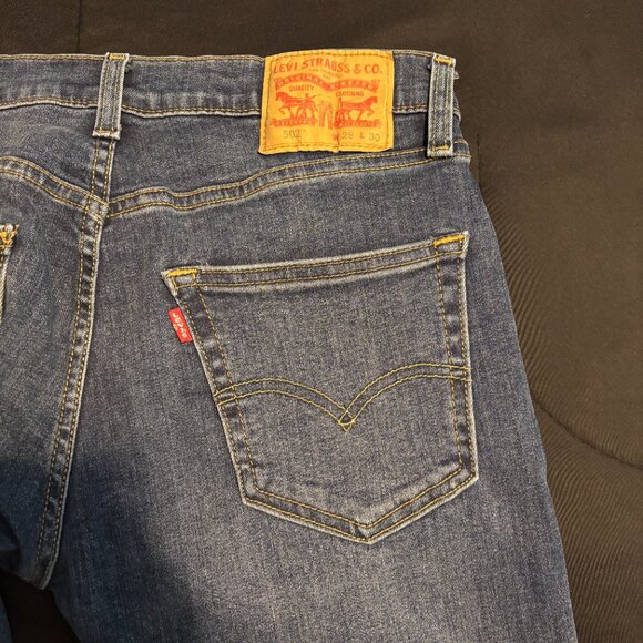 Levi's 502 Taper Flex Jean 28X30 Dark Wash - Picture 3 of 11